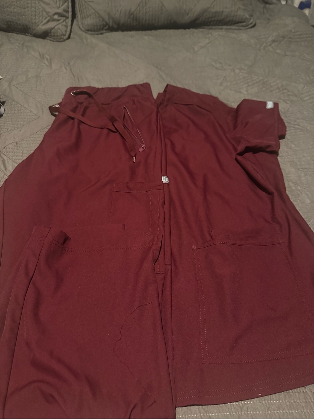 Med Couture Women's Lightweight Shirt Jacket in Burgundy